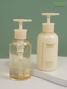 Bremod Premium Keratin Complex Trement Shampoo or Conditioner  and Hair Essential Oil Cocoa Butter Camellia Seed Oil Smooth Glossy Moisturizing