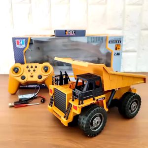 RC Dump Truck Tambang Besar Remote Control 2.4 GHz - Mainan Mobil Remot Kontrol Truk Mining Muatan Pasir Radio Controle Anak Edukatif