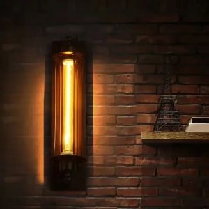 Antique Grow Flute Wall Lamp Wrought Iron European Industrial Style Retro Restaurant Corridor Aisle Lighting Wall Lamp Decor Joy