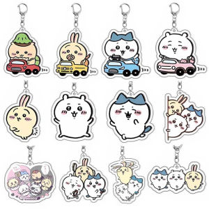 Bandai | Cartoon Cute Pattern Hachiware Usagi Acrylic Small Portable Keychain Pendant School Bag Decoration Small Pendant Momonga
