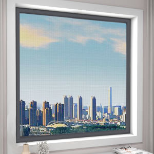 Self-Adhesive Zipper Mosquito Proof Window Screen Net for Inward And Outward Opening Windows Home Use No Drilling Required Easy Installation