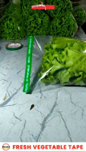 FRESH VEGETABLE TAPE LAKBAN SAYUR 50M isolasi buah sayur organik solasi selotip