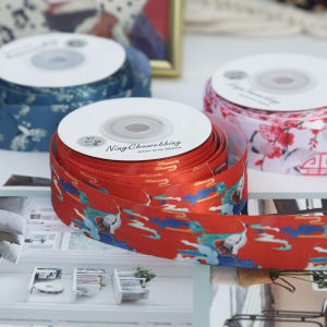 NingChu Ribbon | Chinese Style Crane Design Gift Ribbons