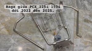 Baga giữa inox 10ly xe PCX dòng 125i 150i đời 2022 đến 2025 có kèm theo phụ kiện lắp.