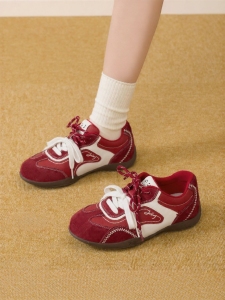 Josiny | New Fashionable Lightweight Platform Red Trainers