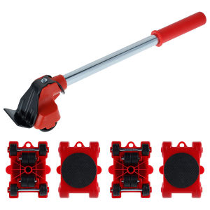 Furniture Mover Set Transport Lifter 360 Degree Rotation with Universal Wheel Heavy Stuffs Moving Wheel Roller Bar Hand Tools