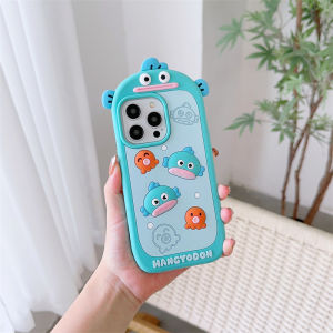 เคสโทรศัพท์ลายการ์ตูนรูปปลาที่น่าเกลียดสำหรับ iPhone 15/14/13/12/11 Pro Max กรอบด้านหลังซิลิโคนแบบนิ่ม