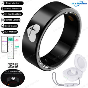New ECG Monitor Smart Ring Heart Rate Blood Oxygen Health Monitoring Multi-sport Mode Temperature 3ATM Waterproof Smartring 2025