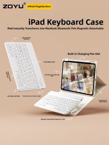 Zoyu | Slim Protective Case For iPad Keyboard Air7 Magnetic Split Air654 Full Cover Anti-Fall With Pencil Slot Lightweight Pro11 Apple