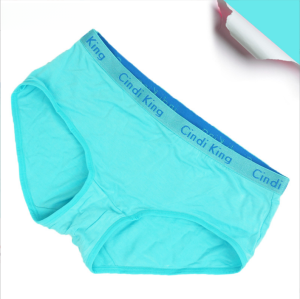 Antibacterial Breathable Mid-Waist Full-Coverage Briefs Pure Color Young Womens Underwear Simple Design XL Size Triangle Panties