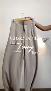 Cozie Pants - Long Cullote Basic Rib Knit - Celana Kulot Wanita Highwaist Rib Knit Premium - Highwaist Loose Pants Trousers