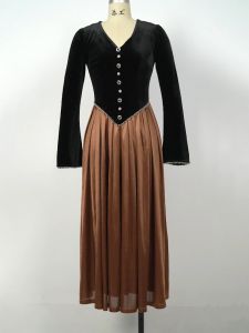 ZYHT EraVogue Váy nữ Váy đen Váy hình chữ A Váy nhung Váy công sở Váy Hiso Váy cổ điển Váy dạ hội 21563