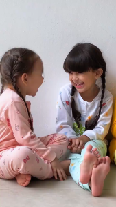 KZL86 KAZEL X ZEBE SETELAN PANJANG/PIYAMA PANJANG ANAK PEREMPUAN MOTIF (1Stel) 6bulan-12tahun