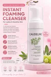 CAUDELIVE Instant Foaming Cleanser for Eyelash Extension