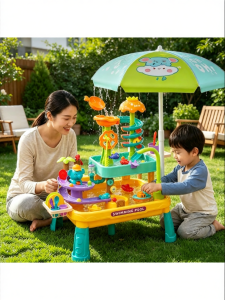 Aomosin | Wash and Water Play Table for Kids Indoor Outdoor Toy