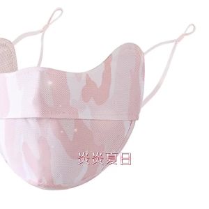 Women Summer Ice Silk Sunscreen Face Mask Breathable UV Protection Anti Rubbing Makeup Eye Corner Cover Lightweight Outdoor
