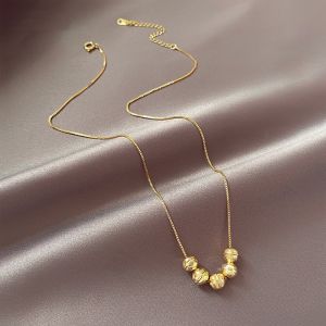 Outlets Revoked by Brand Big Sale 18K Gold Five Blessings Necklace Accessible Luxury Fancy Clavicle Chain Womens Accessories