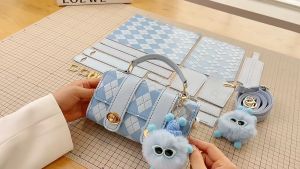 Túi Dệt Tay Handmade Hoạ Tiết Hình Thoi Cá Tính Set Nguyên Liệu Tự Làm Túi Handmade Thời Trang Nữ - EB71