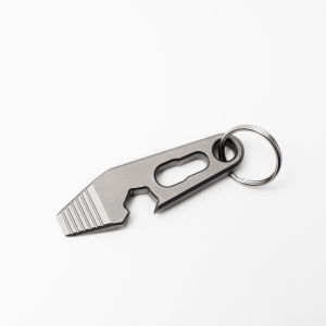 Titanium EDC Mini Pry Bar With Bottle Opener Function Outdoor Portable Small Tools Keychain Pendant