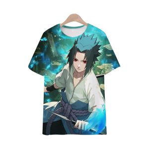 Bandai | 3D Printed Quick-Dry Summer Short-Sleeved T-Shirt - Best-selling Naruto Anime Series - Mens and Womens Summer Short-Sleeves
