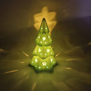 Warm Light Multicolor Ceramic Christmas Atmosphere Lamp