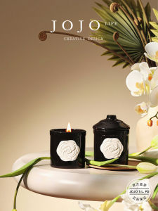 Creative Ceramic Carved Aromatherapy Candle Decorative Ornament Indoor Freshener Candle Cup Shape Versatile Home Decoration