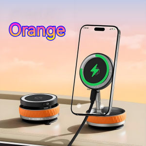 K10 Vacuum Suction Cup Car Magnetic Wireless Charger Foldable 360° Universal Rotating Stand for iPhone Samsung Gym Bath Mirror