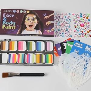 12 Colors Face and Body Paint Set Artist Flash Face Oil Painting Kit Makeup for Body Painting