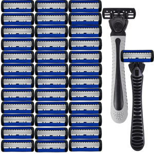 Lưỡi Dao Cạo Râu Nam 6 Lớp Bằng Thép Không Gỉ Kiểu Dáng Cổ Điển Sạch Sẽ Khi Cạo Lưỡi Sắc Bén Dễ Vệ Sinh Cho Vẻ Ngoài Trang Nhã.