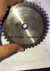 Sprocket RS 25 x 40 T Gear Rantai Single Gir gigi Z 40T RS25 -1 25Z40 25X40T 25-1 tipe B