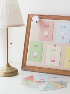 FaithTime 50-Piece Set Original Cartoon Ice-Breaker Share Cards Festive Universal Hand-Drawn Illustrations Single Page Design