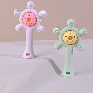 Mamibayi Mainan Rattle Teether Bayi BPA Free Mainan Gigitan Bayi Silikon