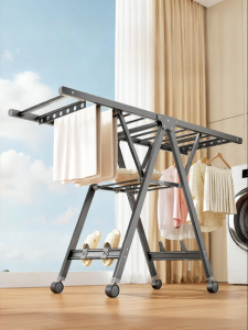 Hotata | Household Outdoor Multi-function Mobile Aluminum Clothes Hanger