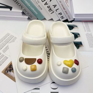 10Pcs Crocs Charms Shoes Buckle Geometric Color Pattern Detachable DIY Clogs Decoration for Crocs