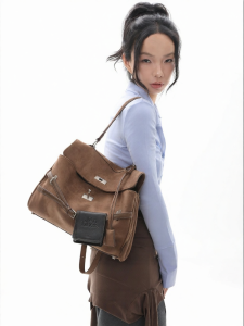 JANDRESS | Versatile Brown Shoulder Bag Suede