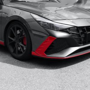 Hyundai Elantra CN7 N Cản Trước Bên Đèn Sương Mù Khung Viền Sợi Carbon ABS Trang Trí Bao Da Ngoại Thất Ô Tô Mouldings Phụ Kiện