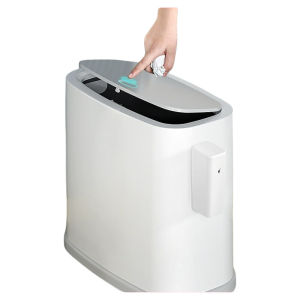 Squeezable Bathroom Trash Can Cover Kitchen Living Room Double Layer Luxury Thin Paper Basket Press Type Bedroom Plastic Cans