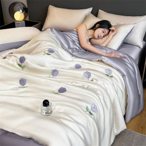 YOUJIU | Luxurious Silk Smooth Air Conditioner Quilt Set for Single/Double Person
