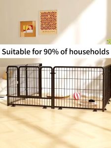 【5Y Warranty】Adjustable Pet Fence Large Dog Kennel Can Be Freely Assembled Indoor Pet Game Fence Metal Anti-collision Buckle Fence Can Be Stacked Diy Crate Kennel House
