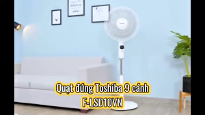 [Giao hỏa tốc HCM] Quạt đứng Toshiba F-LSD10VN|BH chính hãng (trắng/xám)