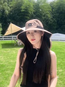 Sun protection hat womens summer UV protection large brim shawl all-in-one outdoor hiking versatile fishermans sun hat