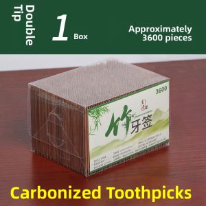Bamboo Disposable Toothpicks for Meat and Fruit 3600 Pieces