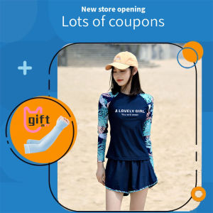【Mermaid swimsuit】swimsuits for women Ready made stocks swimming suit for women new pattern 泳衣女保守三件套 Womens Korean 大码 womens swimsuit UV protection beach surfing snorkeling beach sports quick drying forever long sleeved short sleeved shorts