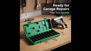 10pcs Socket Wrench Set 8-24mm Adjustable Pneumatic Hand Tools Automotive Mechanical Repair Kit for Garage Car Bike Motorcycle