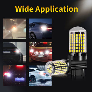 3156 T25 3157 Car LED Reverse Light Bulbs 12/24V 3014 Chips 4 Pieces for Car Rear Tail Turn Signal Reverse Brake Running Lights