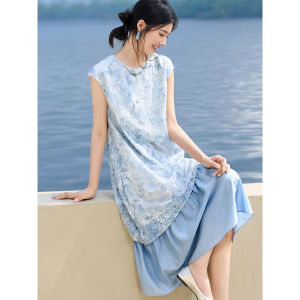 MOHANYIMEI | Textured Breathable Flowy Long Dress