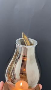 Đèn xông trầm hương đốt trưc tiếp có lỗ thoáng khí kèm nến + đế + lưới 301