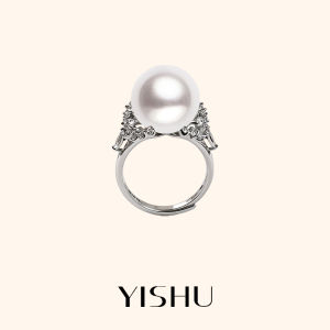 YISHU | Light Luxury Majestic Pearl Ring 925 Silver