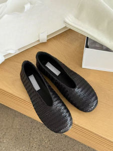 CAIZINI | Vintage Handmade Low Heel Flats Light Mouth Slip On