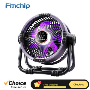 FMAi M65 Outdoor 6in1 Camping Fan 20000mAh Rechargeable Battery Portable 4 Speed Air Circulators with Hook and LED Light